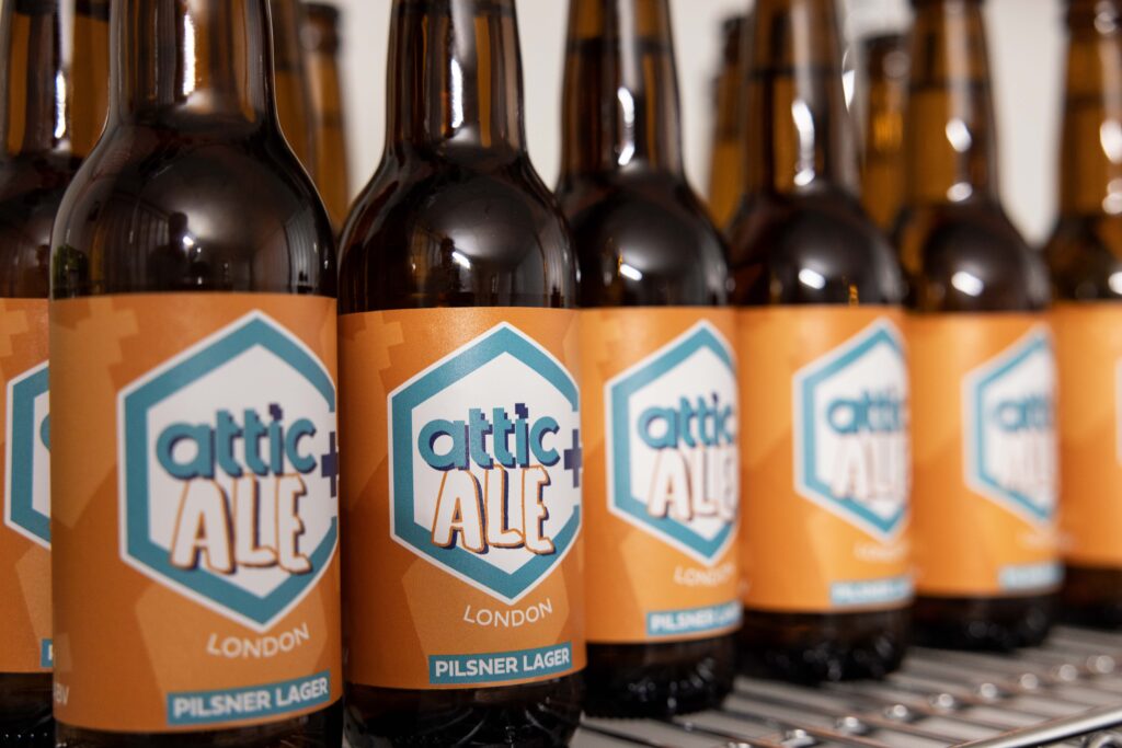 Attic Ale craft beer on tap, brewed by Southwark Brewing Company